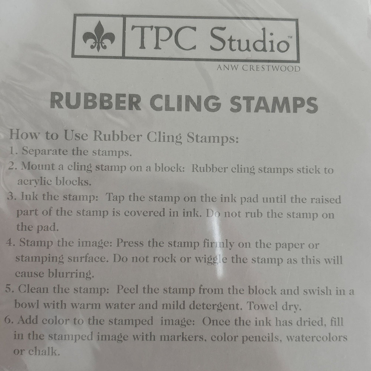 TPC Studio Rubber Cling Stamps Set Lets Eat Baking Food Kitchen Baker Gift Idea