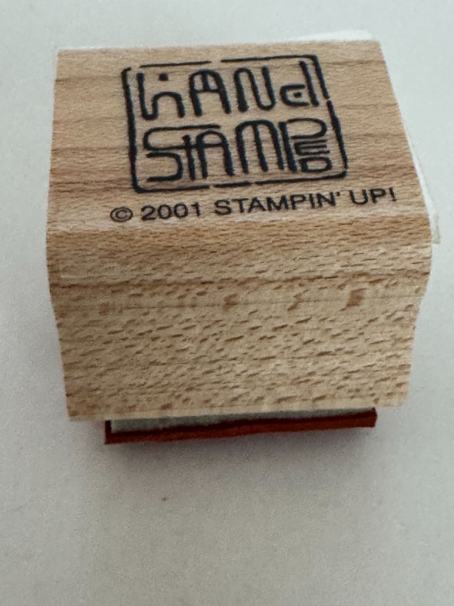 Stampin Up Wooden Rubber Stamp Hand Stamped Stamping Hobby Projects Words Square