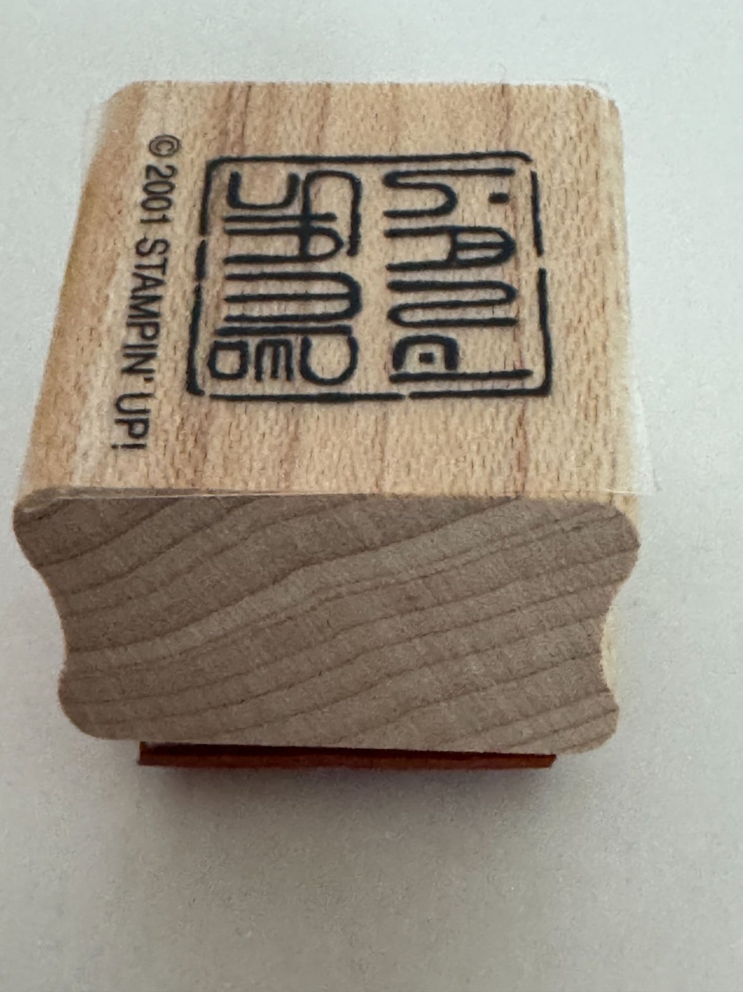 Stampin Up Wooden Rubber Stamp Hand Stamped Stamping Hobby Projects Words Square