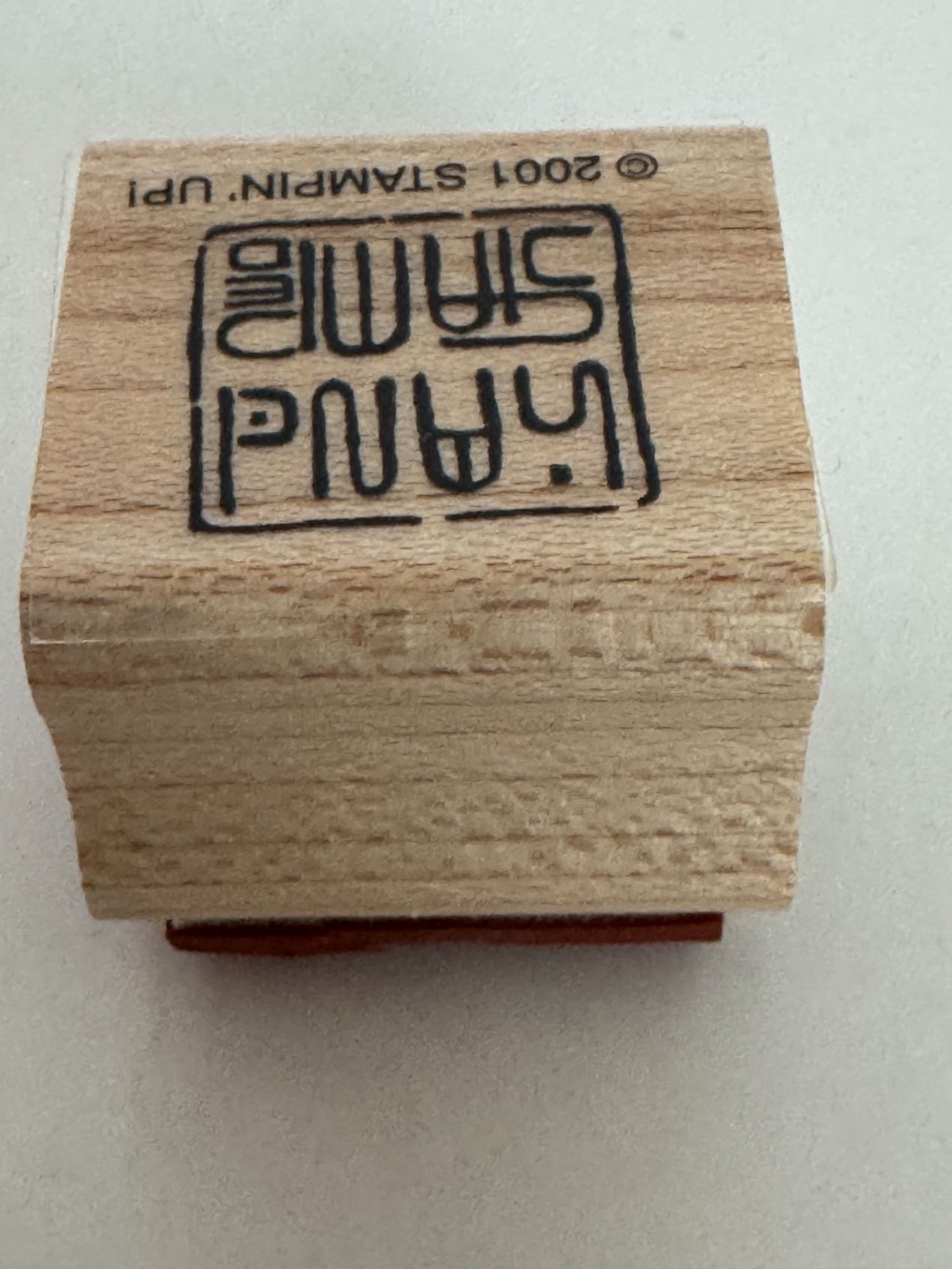 Stampin Up Wooden Rubber Stamp Hand Stamped Stamping Hobby Projects Words Square