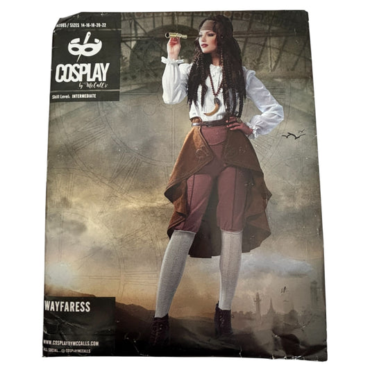 Cosplay by McCalls Sewing Pattern M2085 Wayfaress Pirate Costume Steampunk Pants Skirt 14-22 Uncut