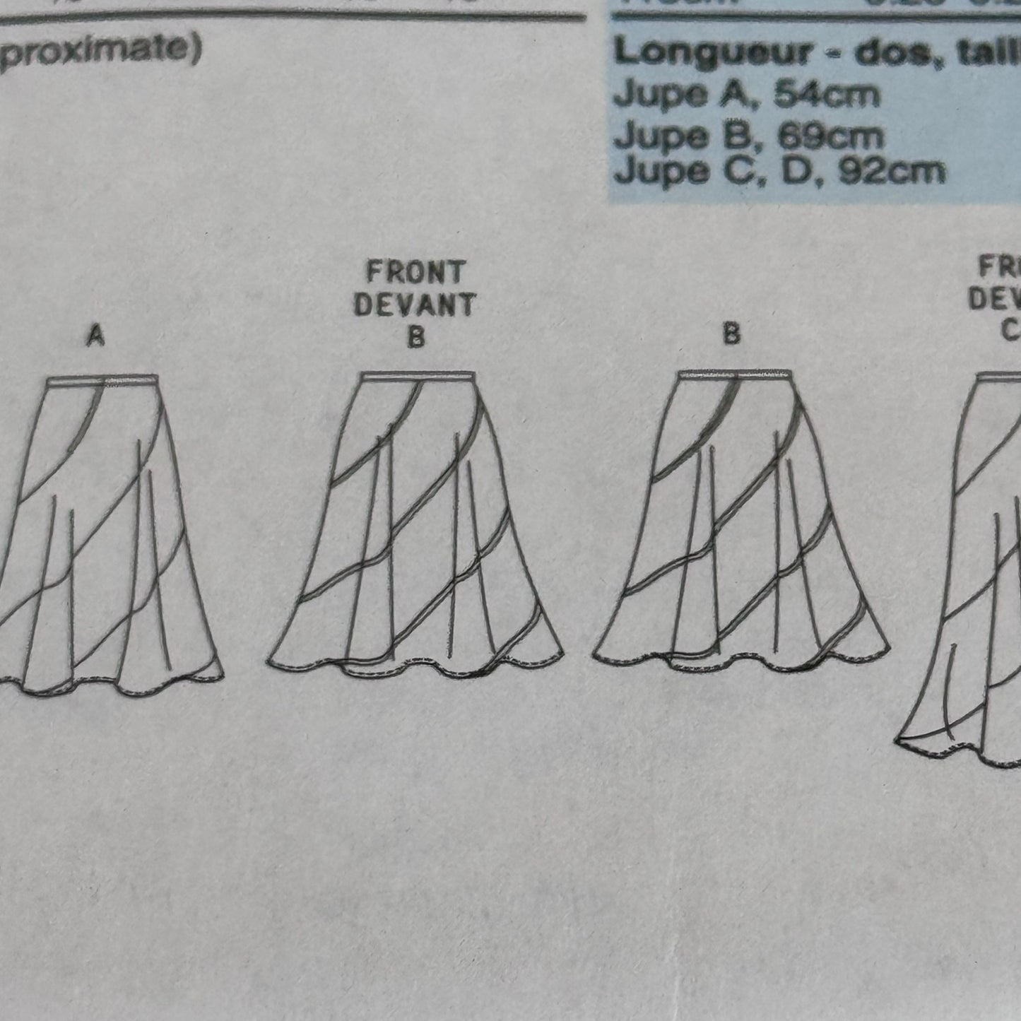 Butterick Sewing Pattern B5042 Boho Asymmetrical Skirt Y2K 2000s Style 8-14 Uncut Easy Modest