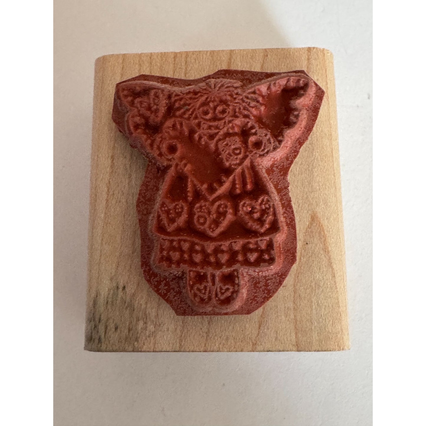 Stampin Up Rubber Stamp Angel Heart Country Folk Art Valentines Day Card Making