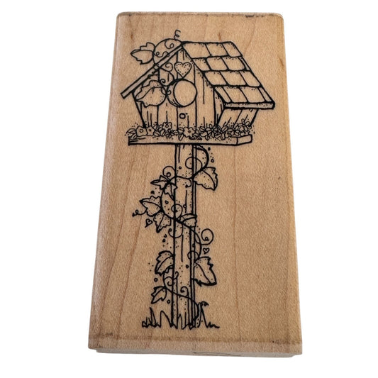 JRL Design Rubber Stamp Ivy Birdhouse Bird Friend Card Making Garden Nature I110