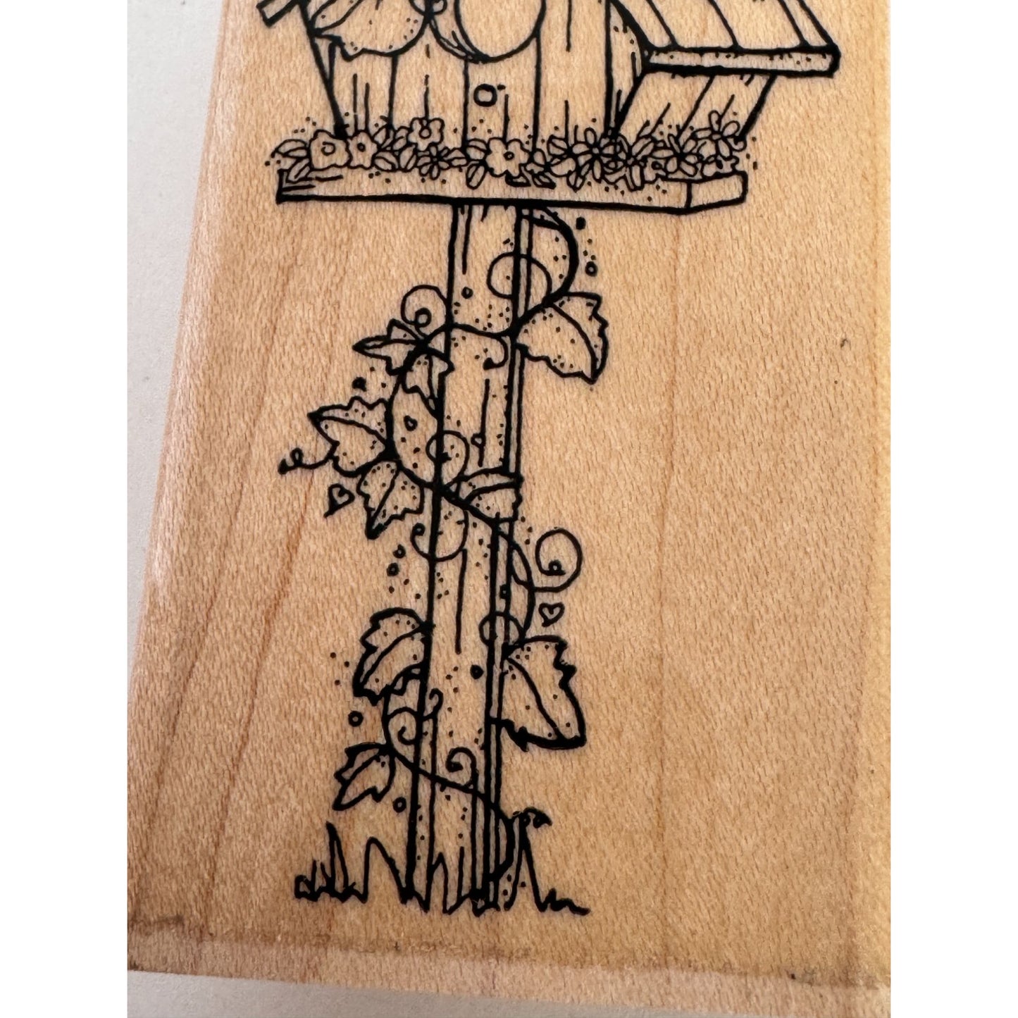 JRL Design Rubber Stamp Ivy Birdhouse Bird Friend Card Making Garden Nature I110