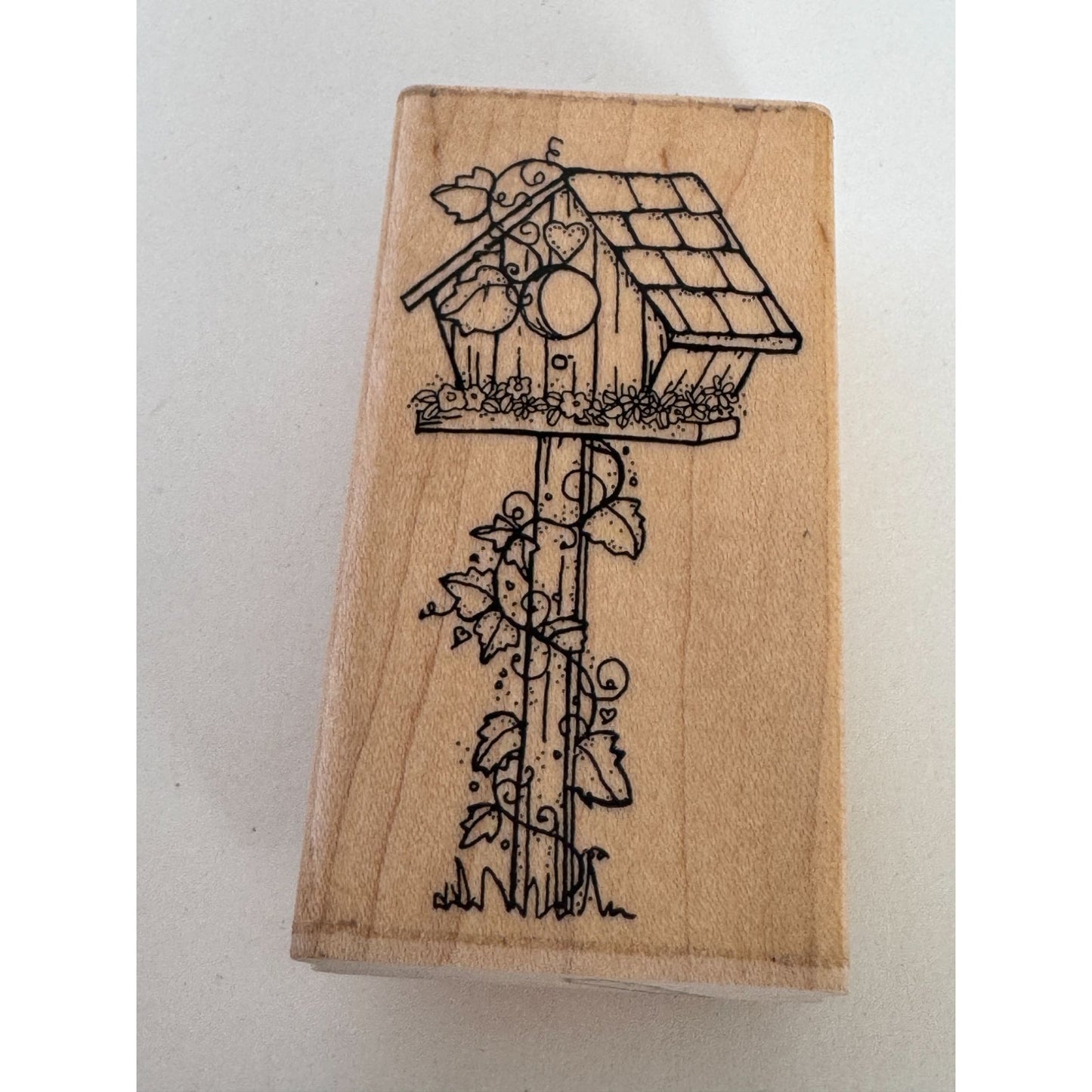 JRL Design Rubber Stamp Ivy Birdhouse Bird Friend Card Making Garden Nature I110