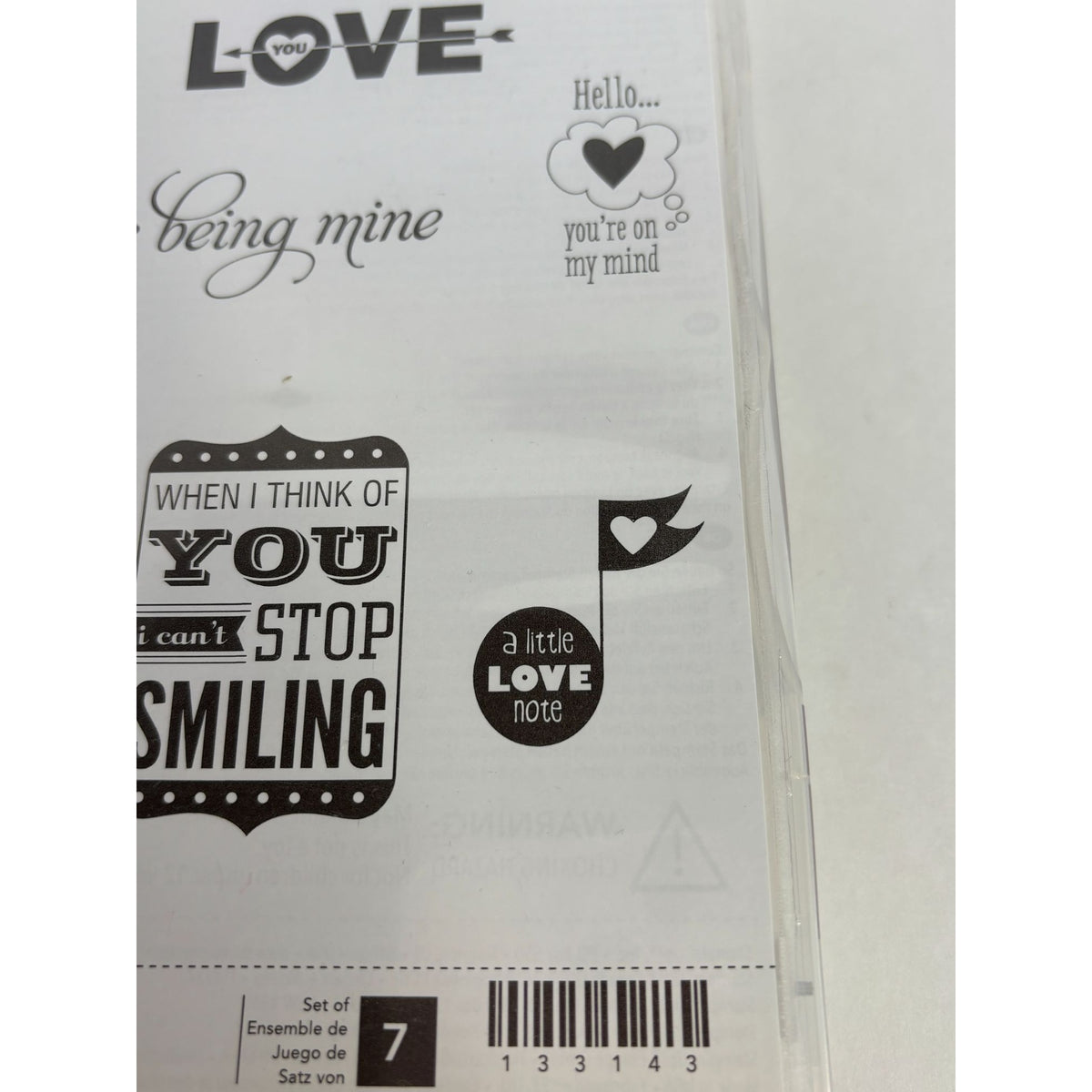 Stampin Up Love You To The Moon and Back Rubber Stamp Set Romantic Sentiments 7