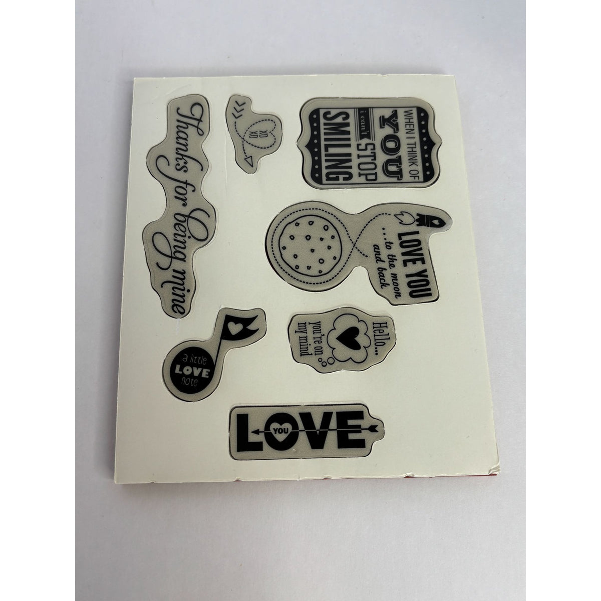 Stampin Up Love You To The Moon and Back Rubber Stamp Set Romantic Sentiments 7