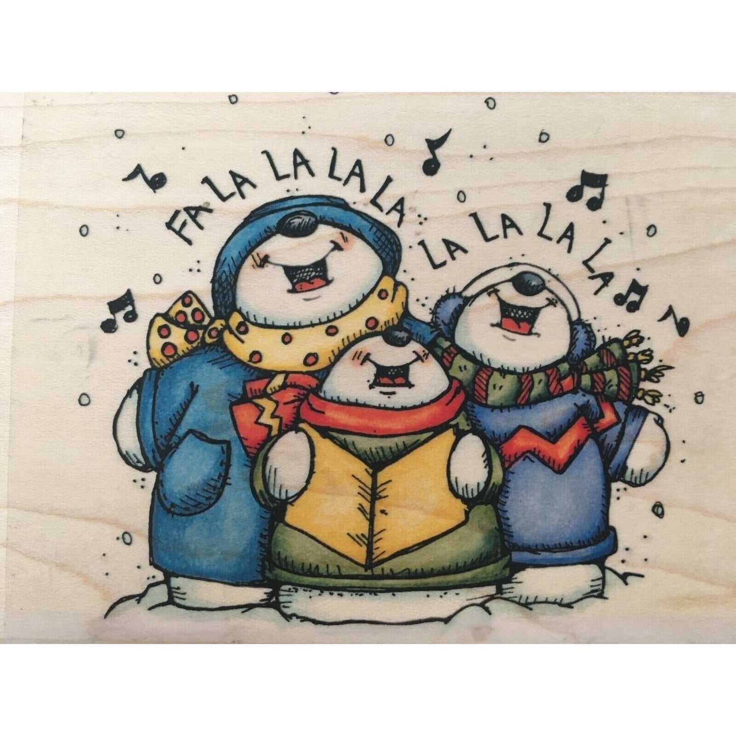 Whipper Snapper Rubber Stamp Caroling Snowmen Singing Snowman Holidays Christmas