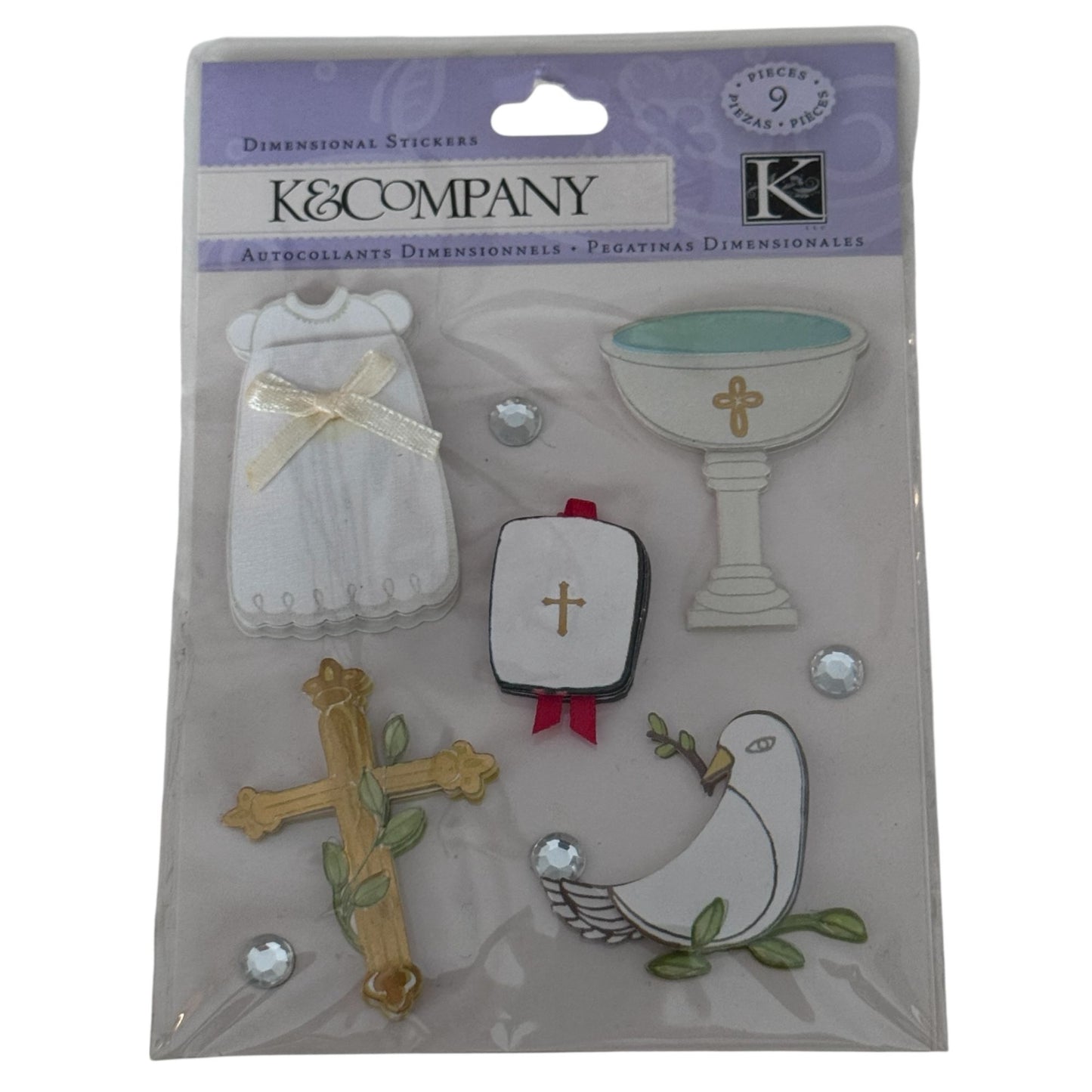 K Company Dimensional Stickers Set Baptism First Communion Catholic Cardmaking