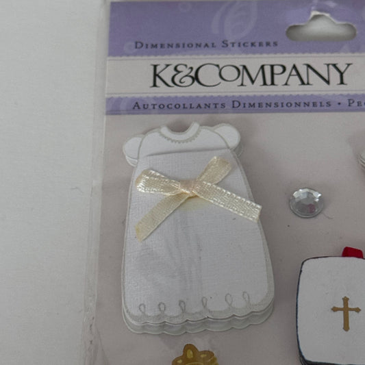 K Company Dimensional Stickers Set Baptism First Communion Catholic Cardmaking
