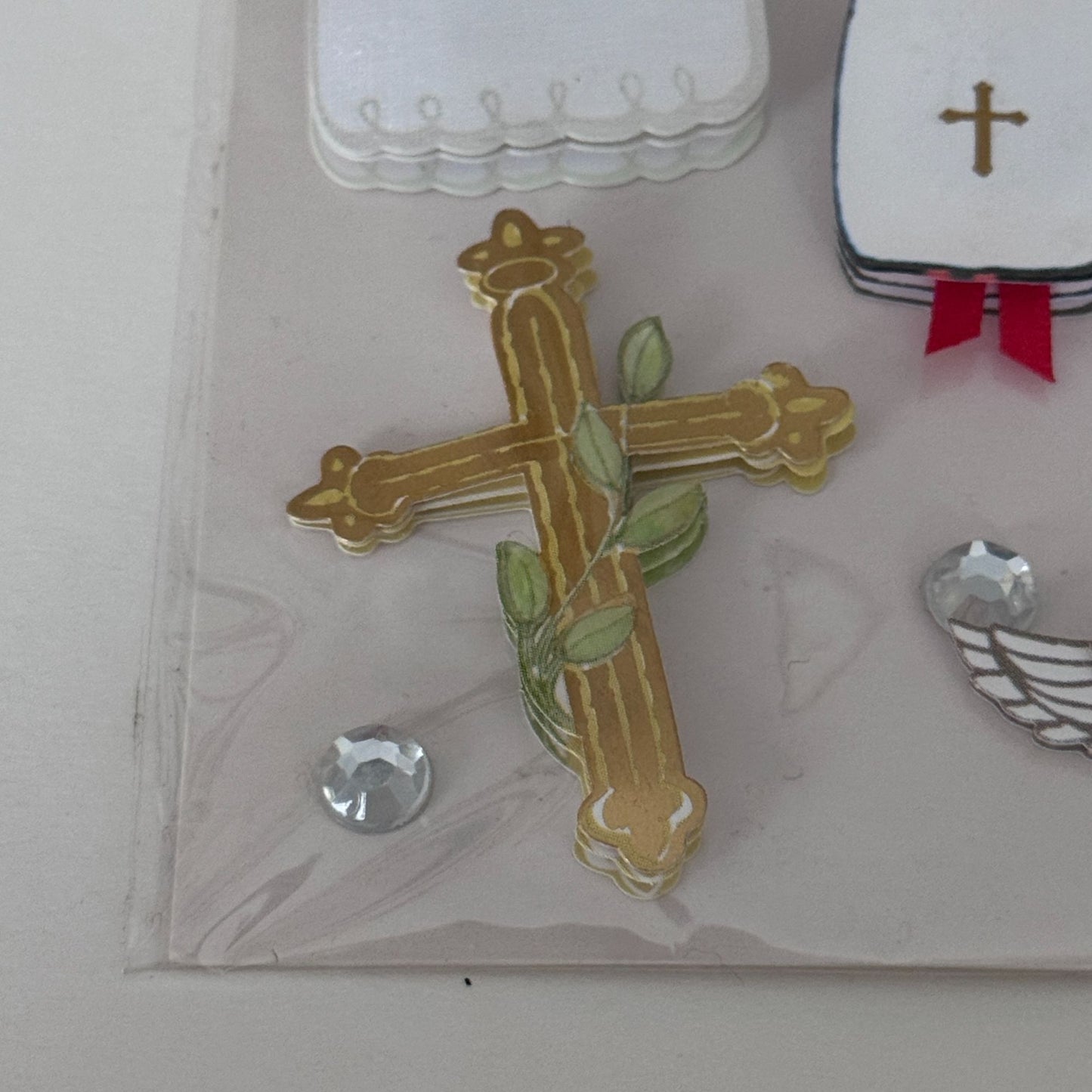 K Company Dimensional Stickers Set Baptism First Communion Catholic Cardmaking