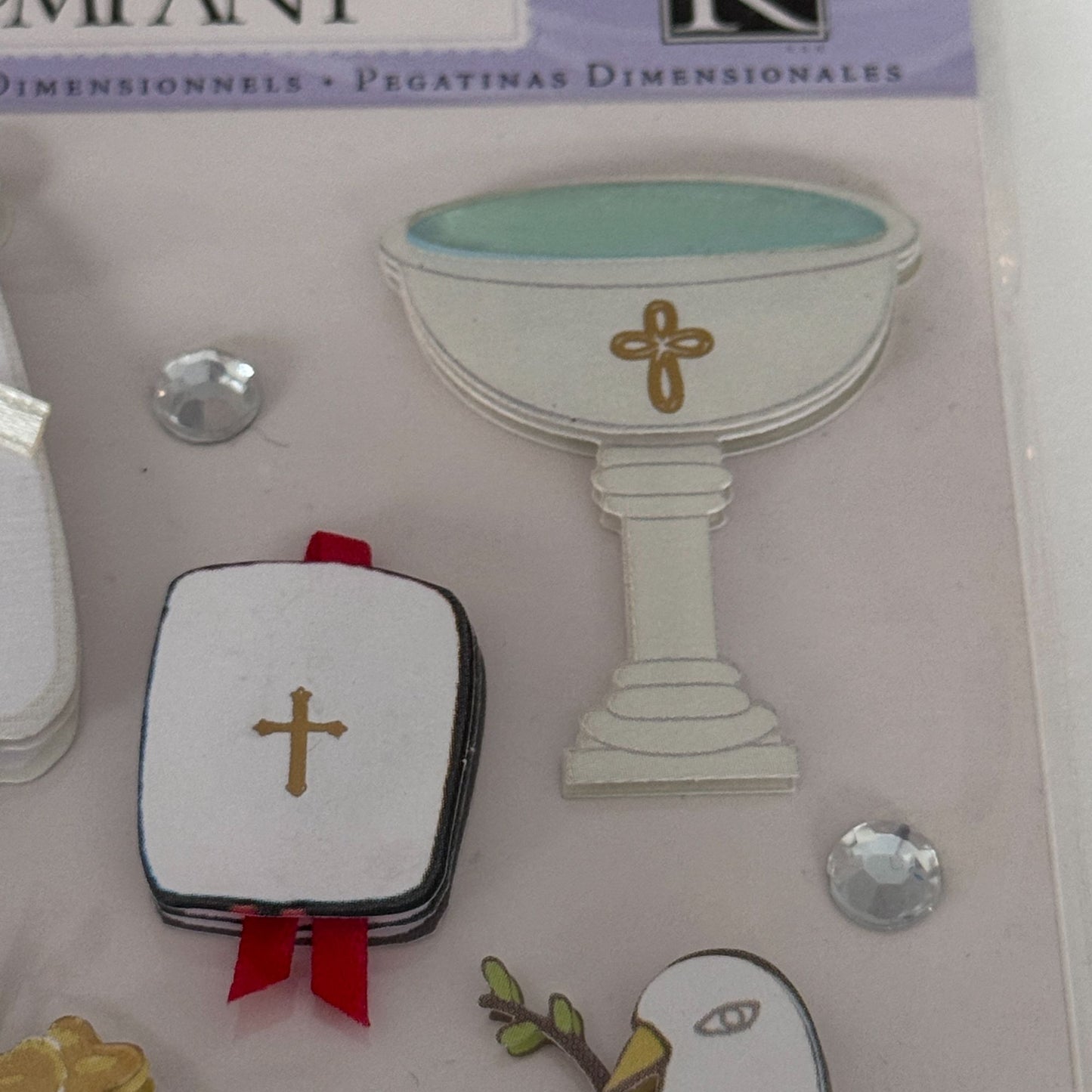 K Company Dimensional Stickers Set Baptism First Communion Catholic Cardmaking