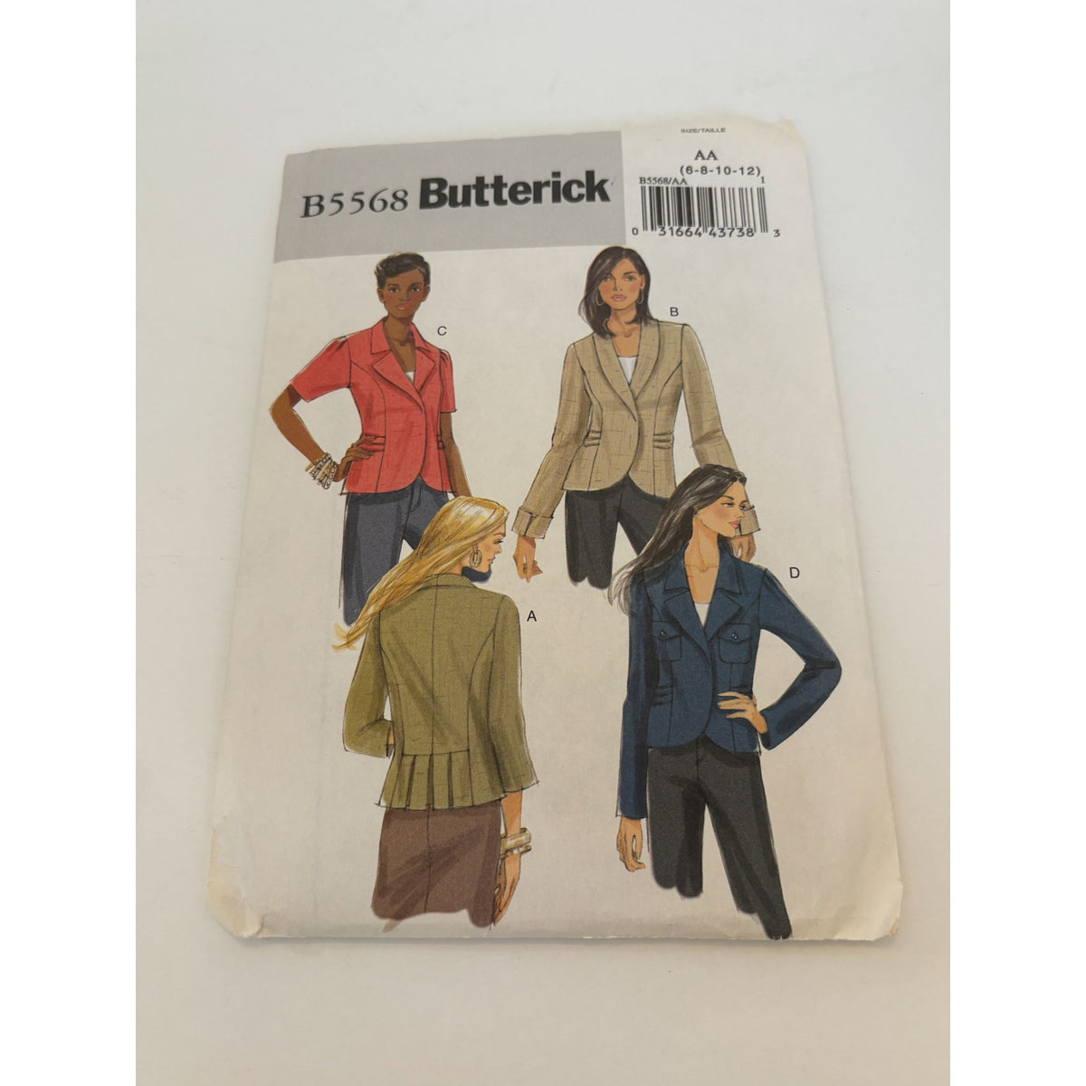 Butterick Sewing Pattern B5568 Misses Fitted Jackets Work Career Size 6-12 Uncut