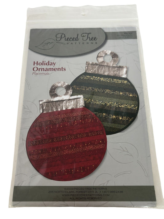 Pieced Tree Craft Quilt Pattern Holiday Ornaments Placemats Christmas Home Decor