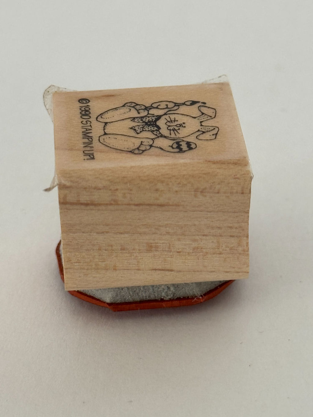 Stampin Up Rubber Stamp Bunny Rabbit Decorating Easter Egg Paintbrush Small Cute