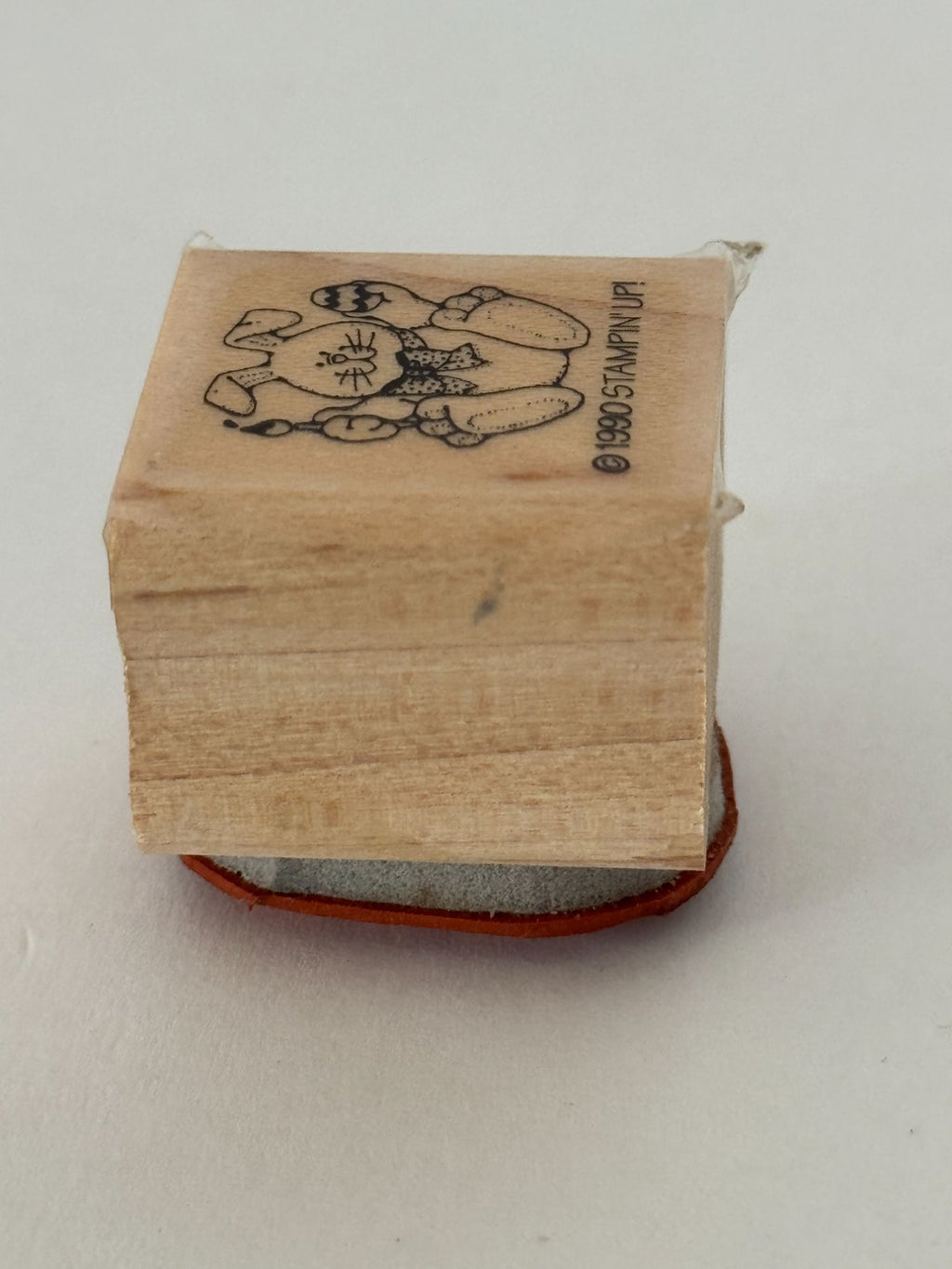 Stampin Up Rubber Stamp Bunny Rabbit Decorating Easter Egg Paintbrush Small Cute