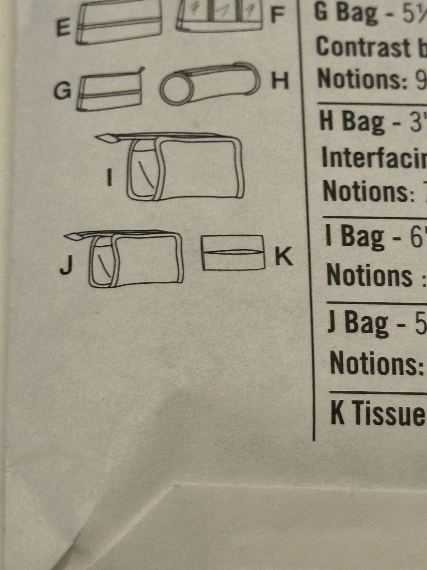 Simplicity Sewing Pattern 9949 Crafts Tote Bag Cosmetic Bags Travel Vacation UC