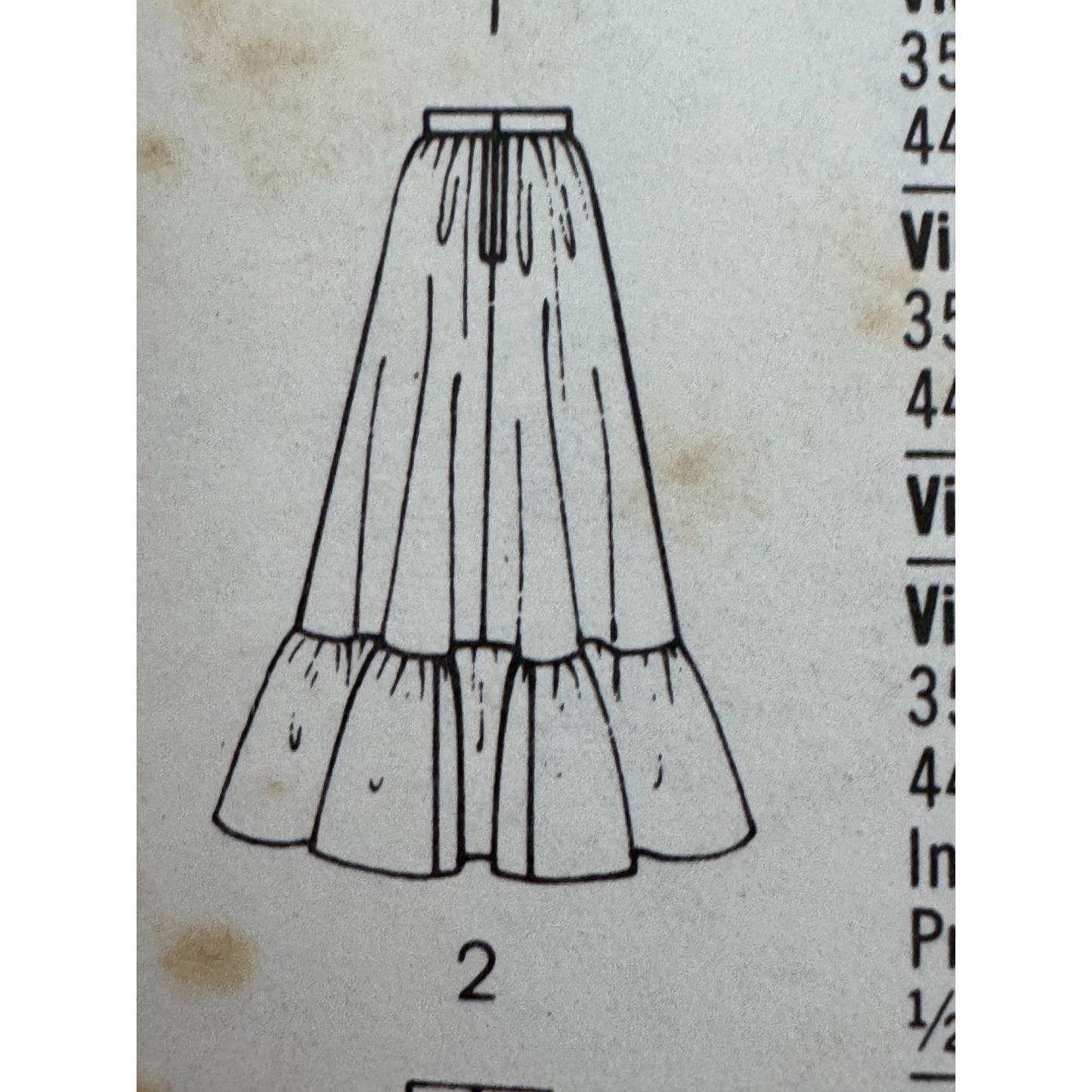 Simplicity Sewing Pattern 8816 Blouse Shirt Long Length Skirt Vintage 1970s 12