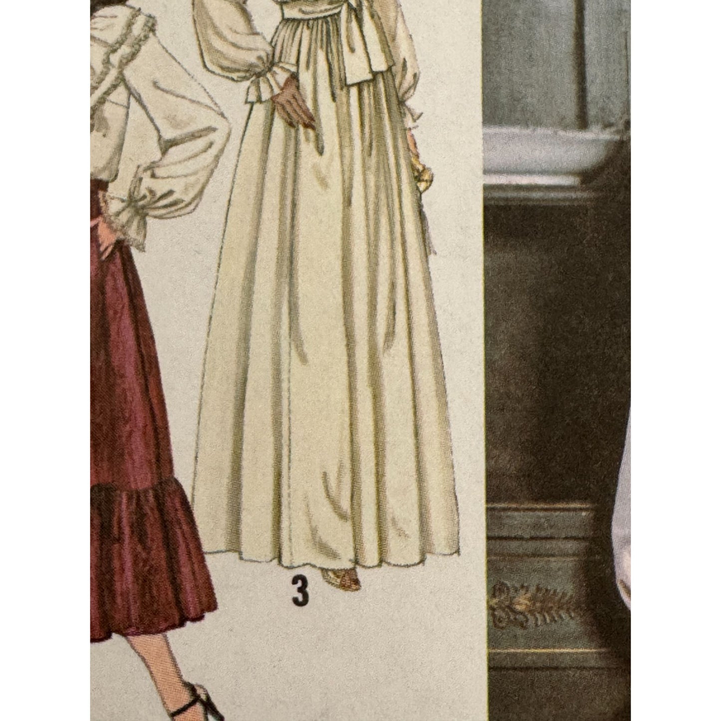 Simplicity Sewing Pattern 8816 Blouse Shirt Long Length Skirt Vintage 1970s 12