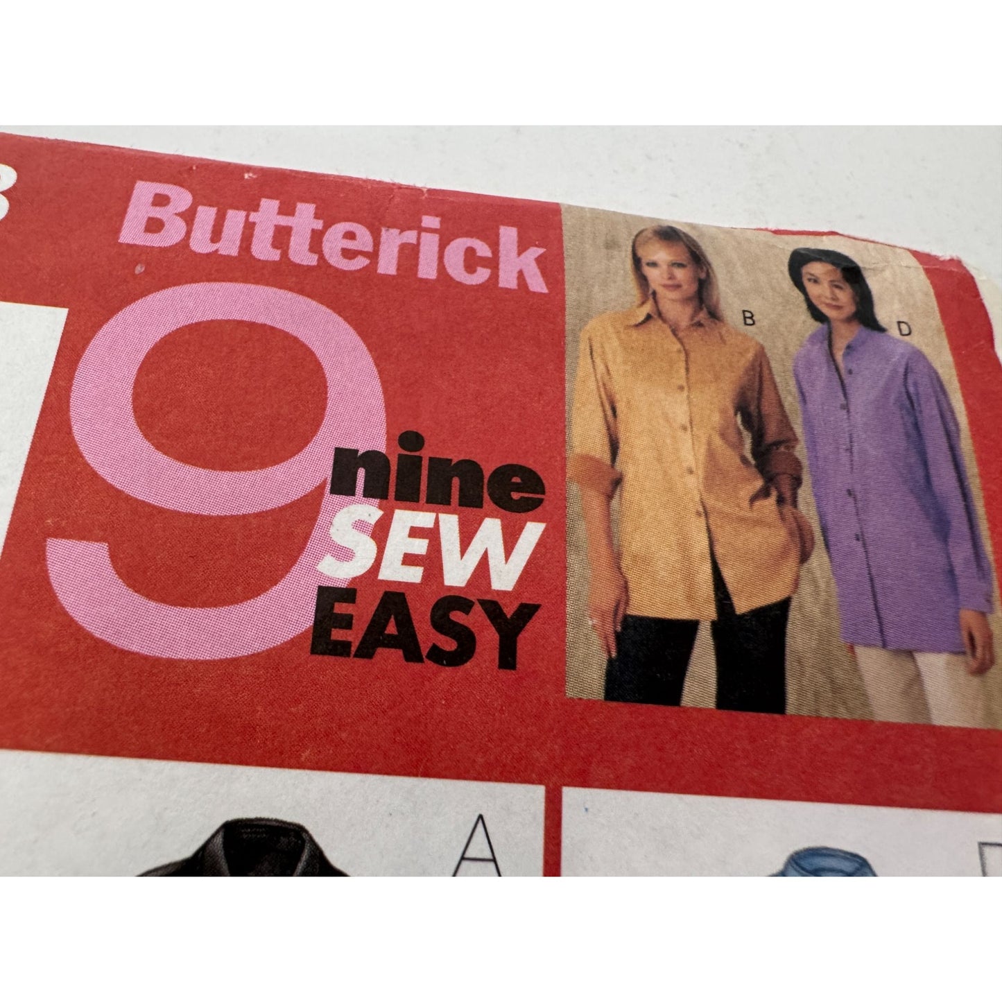 Butterick Sewing Pattern 3198 Oversized Shirt Front Button 8 10 12 Nine Sew Easy