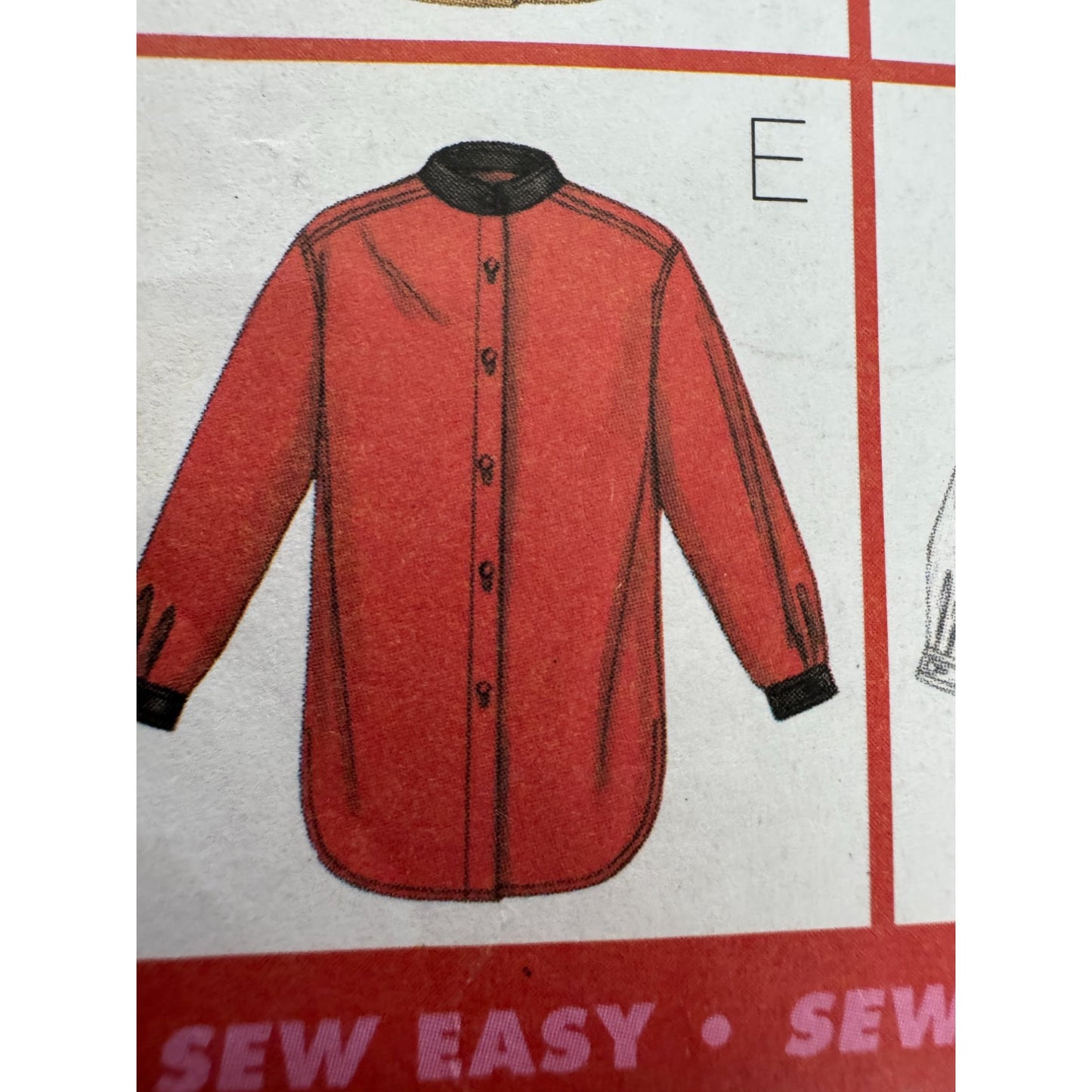 Butterick Sewing Pattern 3198 Oversized Shirt Front Button 8 10 12 Nine Sew Easy