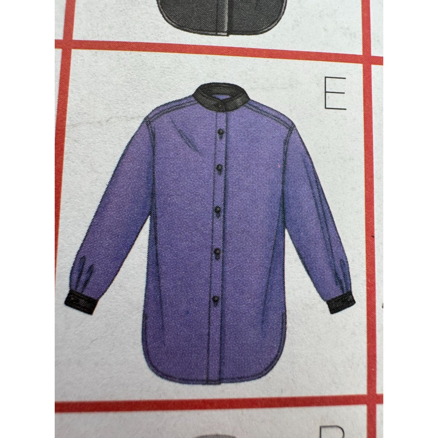 Butterick Sewing Pattern 3198 Oversized Shirt Front Button 8 10 12 Nine Sew Easy