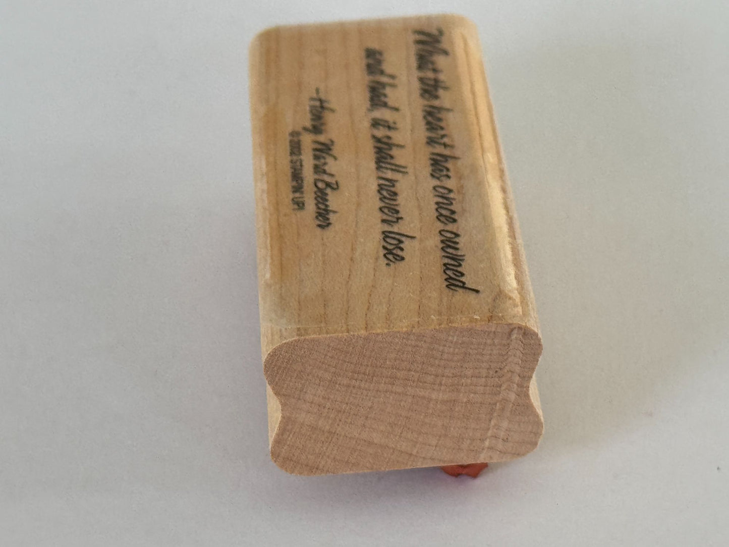 Stampin Up Rubber Stamp Henry Ward Beecher Quote Heart Sympathy Card Making Word