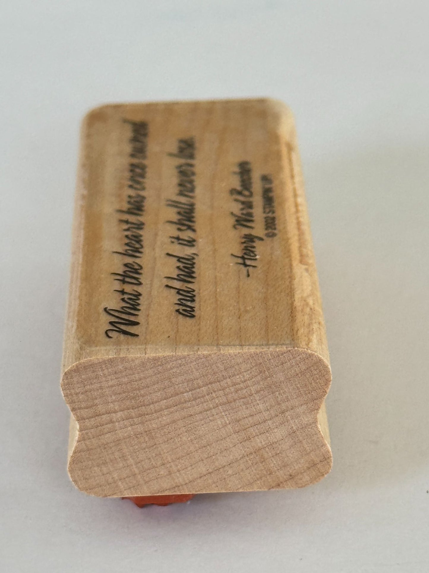 Stampin Up Rubber Stamp Henry Ward Beecher Quote Heart Sympathy Card Making Word