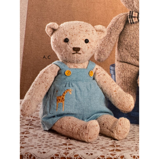 Kwik Sew Sewing Pattern K4389 Stuffed Teddy Bear Clothes Bow Tie Doll Clothing