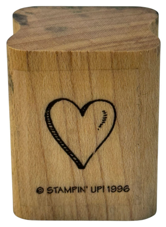 Stampin Up Rubber Stamp Heart Small Valentines Day Card Making Love Friendship