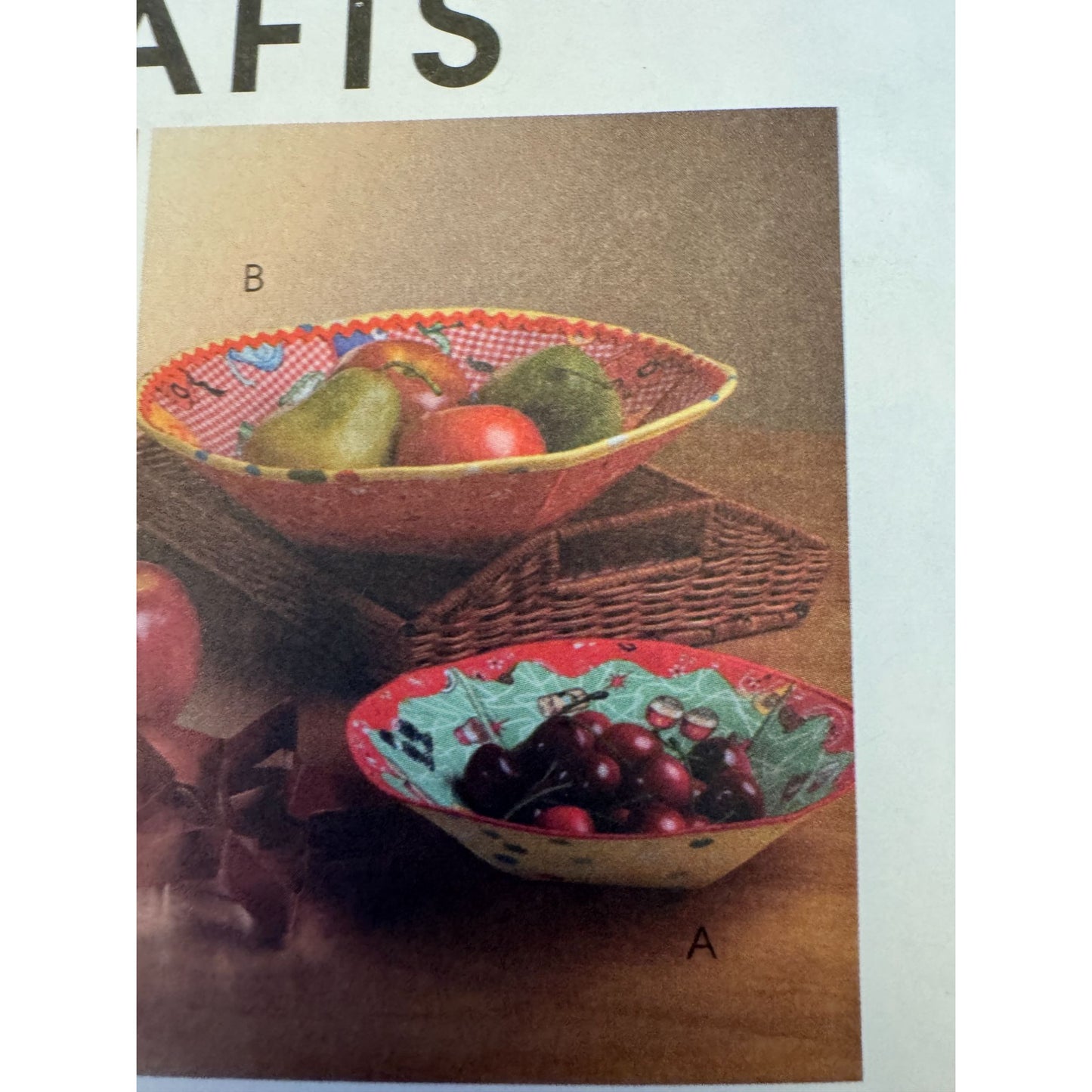McCalls Sewing Pattern M4797 Fabric Bowl for Fat Quarters Table Decor Home Uncut