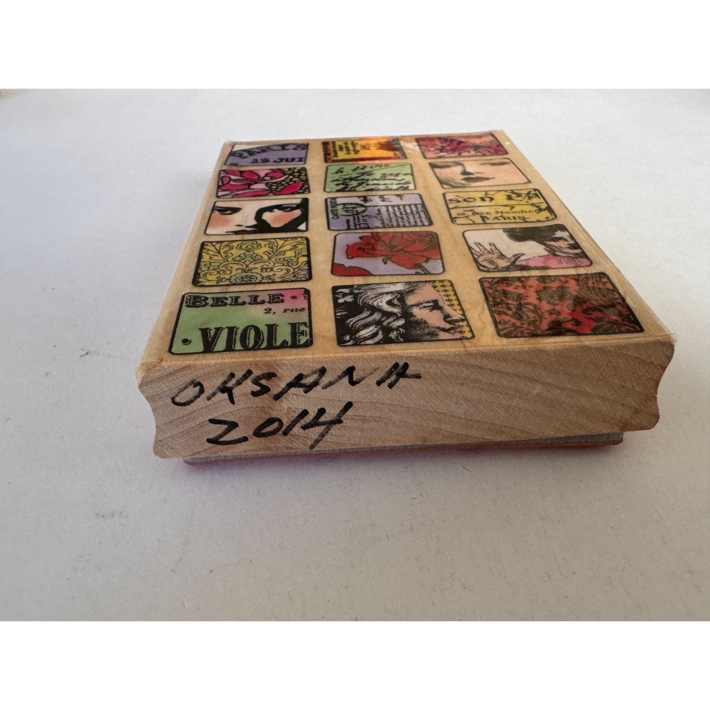 Hampton Art Rubber Stamp Paris Collage French Faces Card Making Jill Meyer Wood