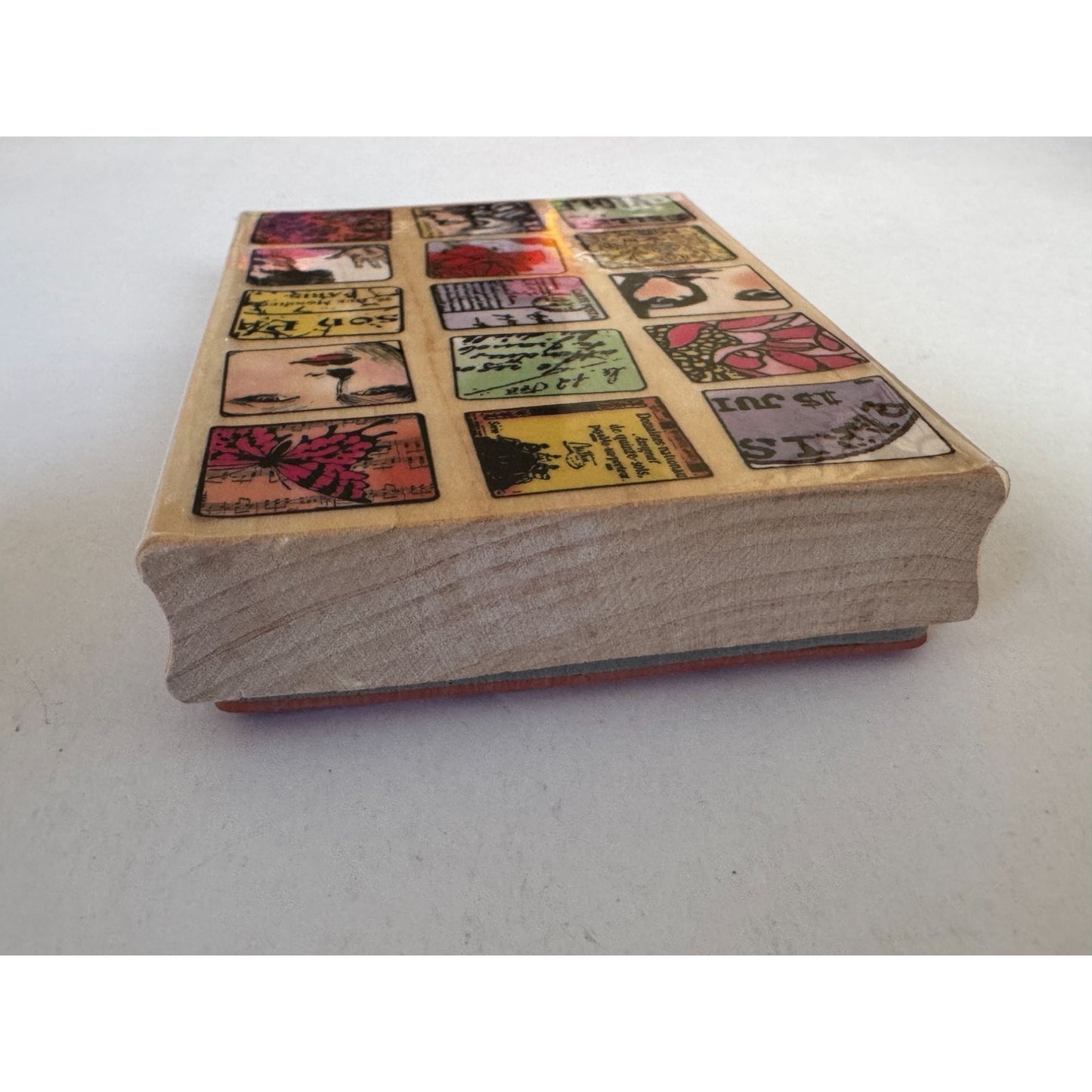 Hampton Art Rubber Stamp Paris Collage French Faces Card Making Jill Meyer Wood