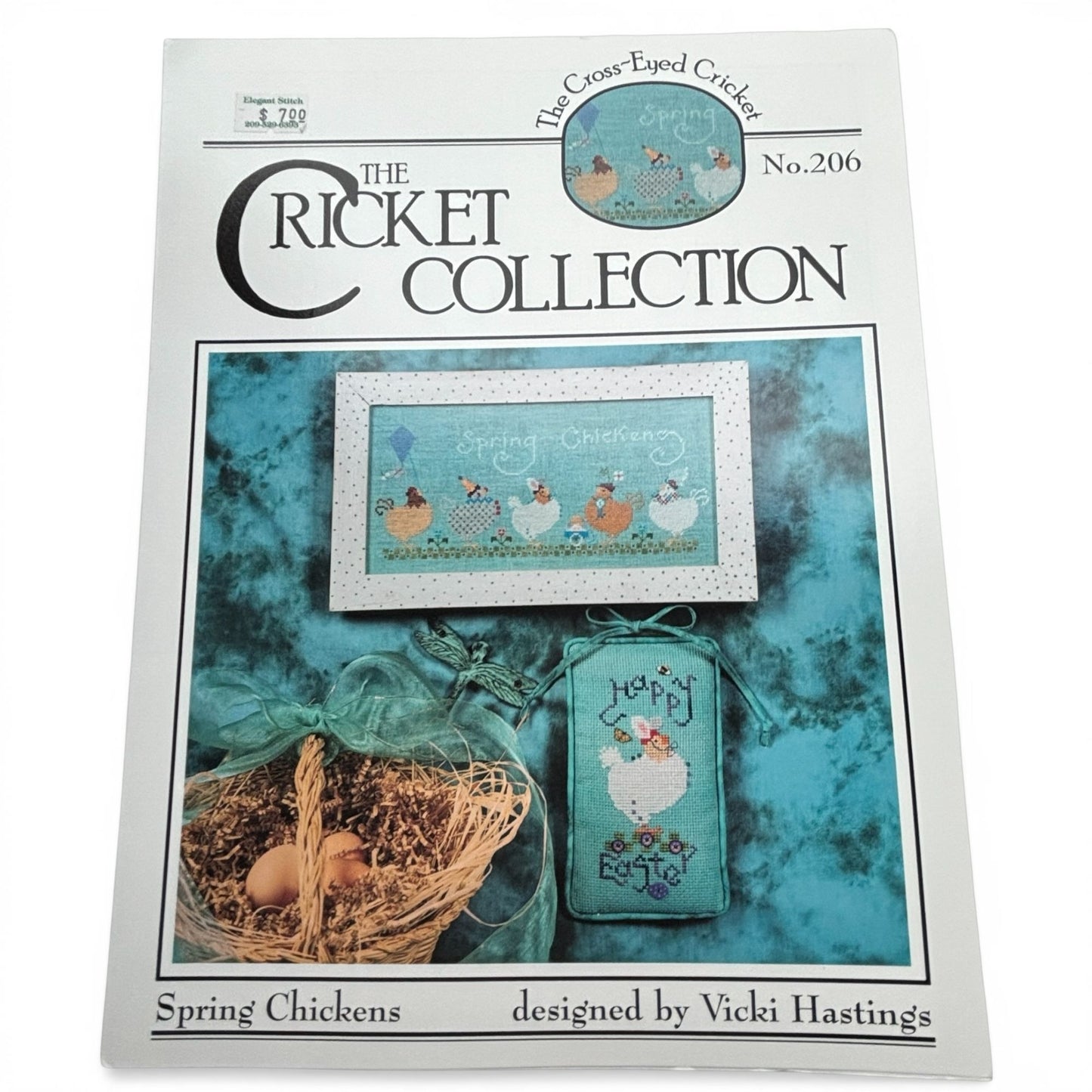 The Cricket Collection Cross Stitch Pattern Spring Chickens Happy Easter Bunny Funny 206