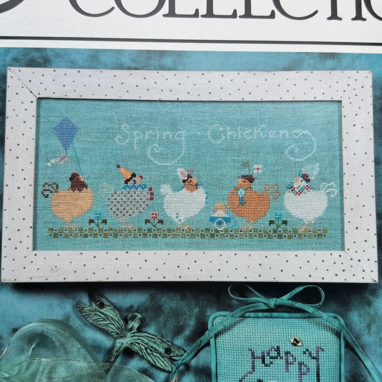The Cricket Collection Cross Stitch Pattern Spring Chickens Happy Easter Bunny Funny 206