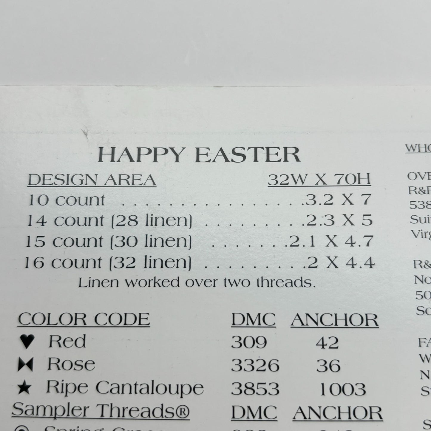 The Cricket Collection Cross Stitch Pattern Spring Chickens Happy Easter Bunny Funny 206
