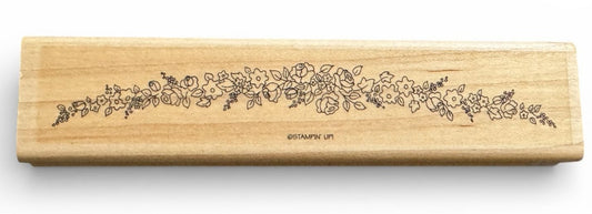 Stampin Up Rubber Stamp Floral Border Elegant Flowers Mothers Day Card Making