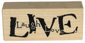 American Art Stamp Rubber Stamp Live Laugh Love Card Making Words Sentiment