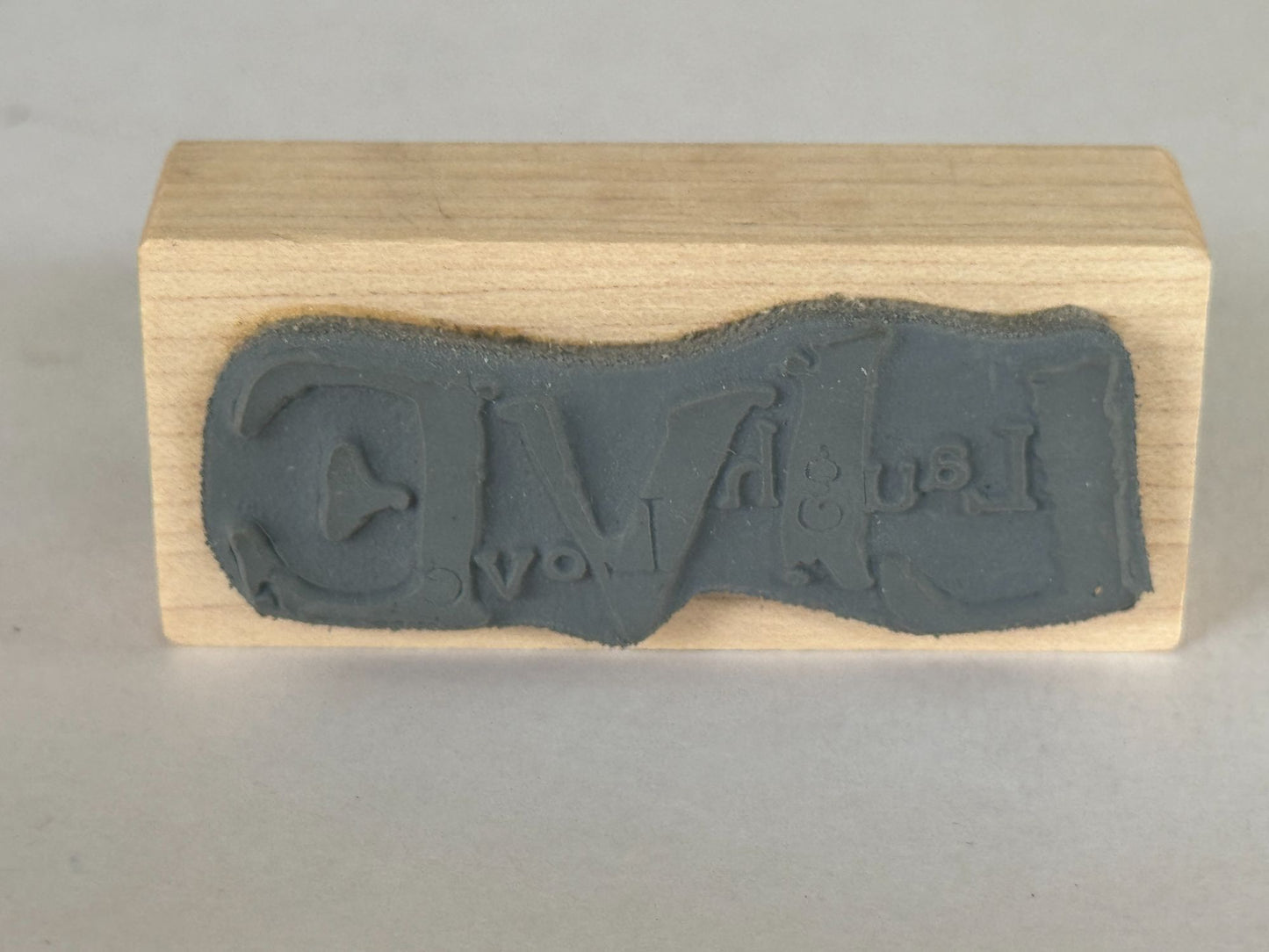 American Art Stamp Rubber Stamp Live Laugh Love Card Making Words Sentiment