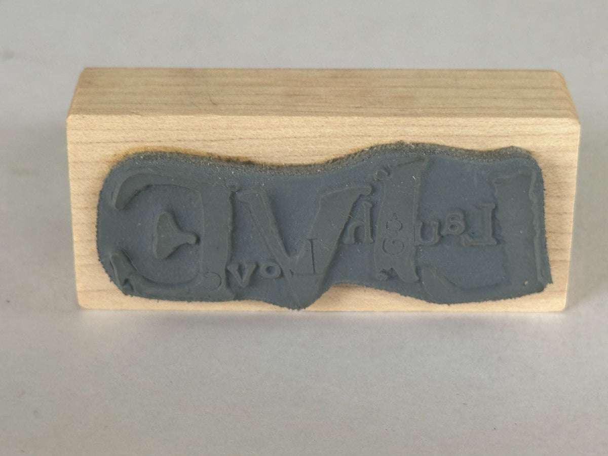 American Art Stamp Rubber Stamp Live Laugh Love Card Making Words Sentiment