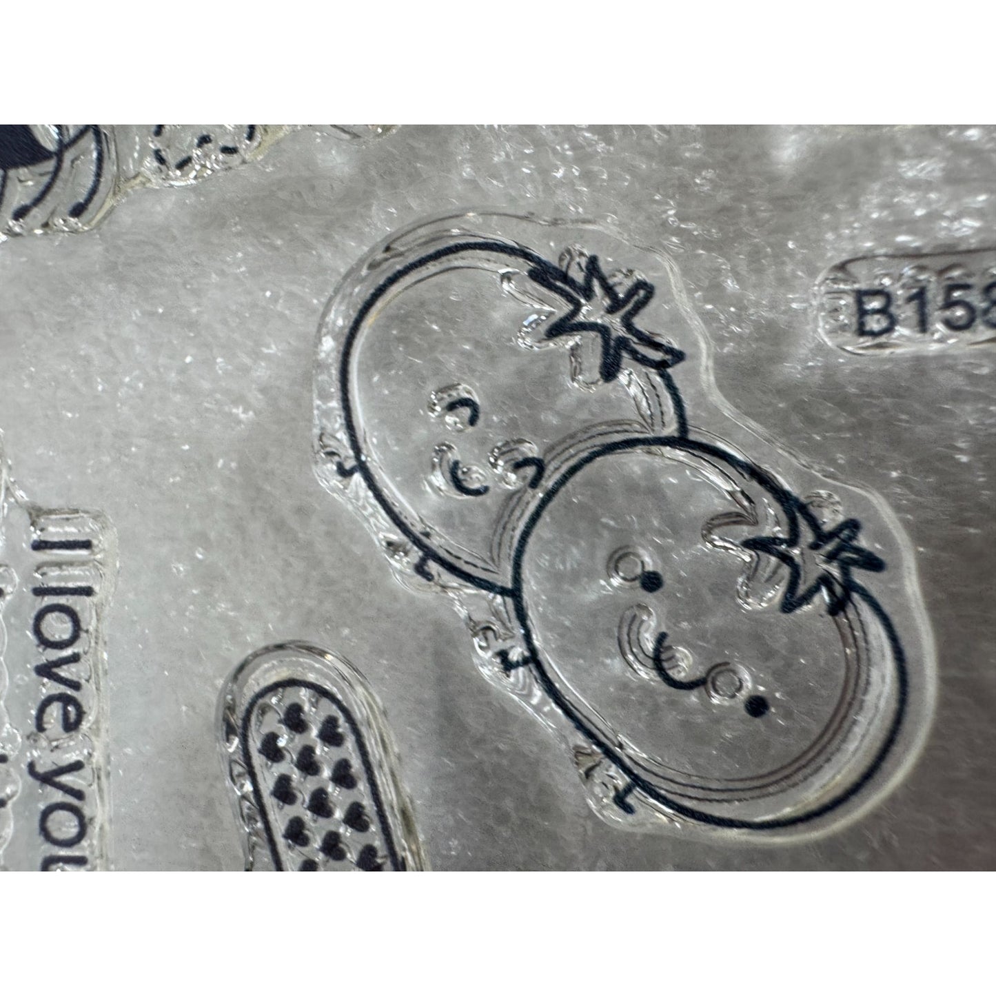 CTMH My Acrylix Acrylic Stamp Set We Belong Together Pizza Pun Vitamin Me Bees