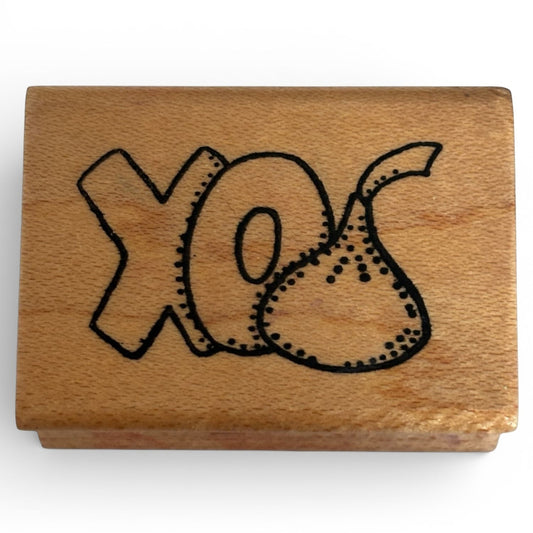Darcies Rubber Stamp XO Kisses Chocolate Valentine Love Wood Mounted Craft Romantic Craft