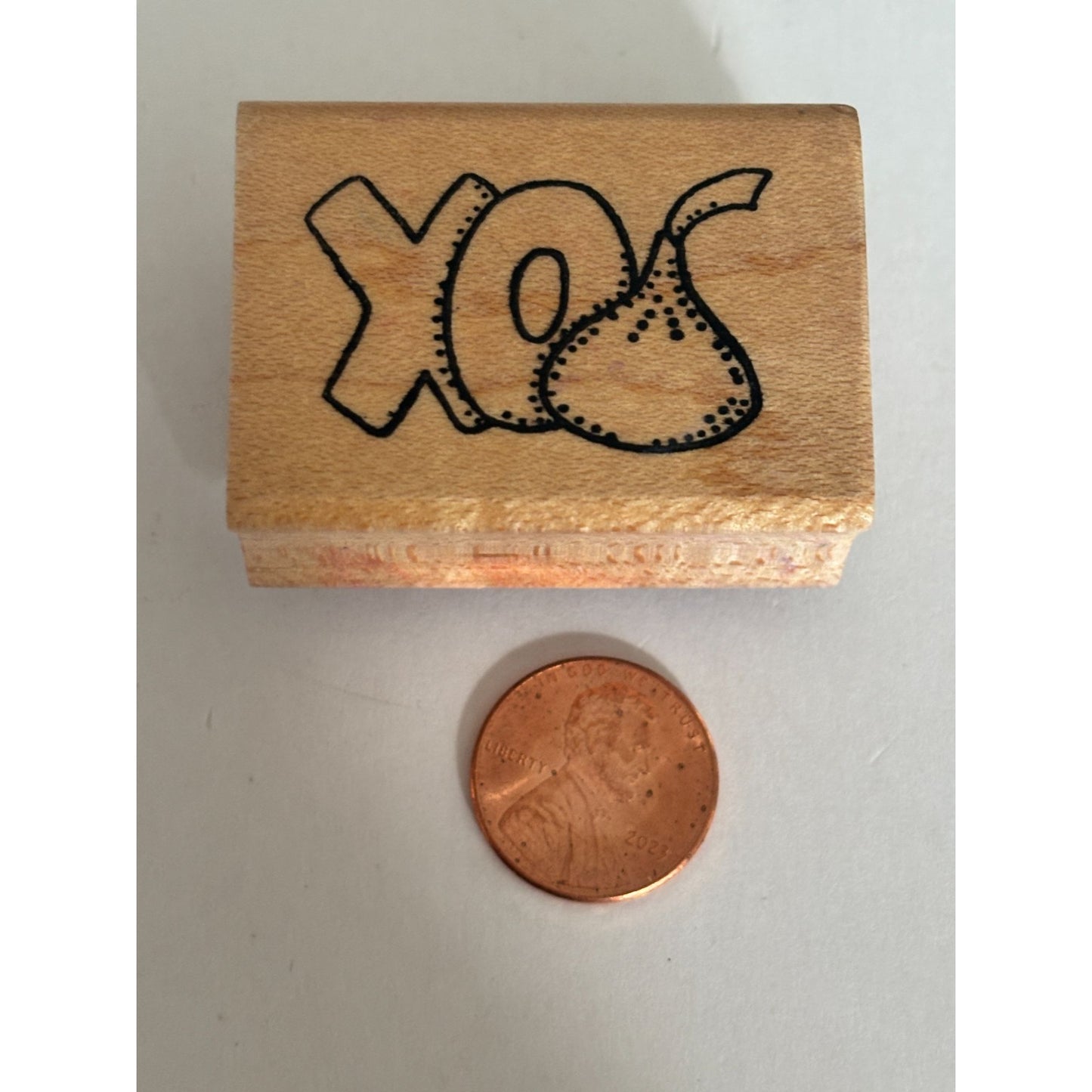 Darcies Rubber Stamp XO Kisses Chocolate Valentine Love Wood Mounted Craft Romantic Craft