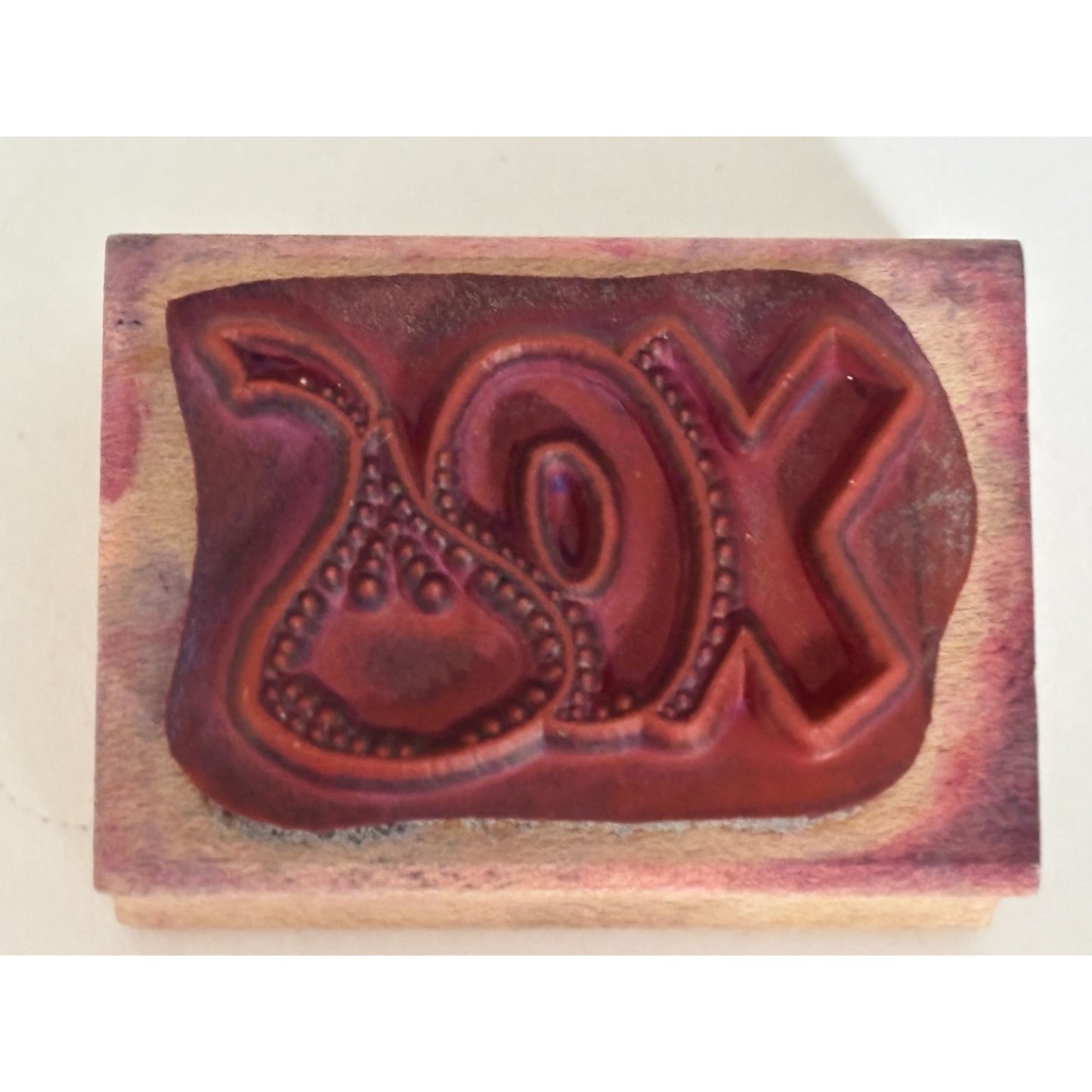 Darcies Rubber Stamp XO Kisses Chocolate Valentine Love Wood Mounted Craft Romantic Craft