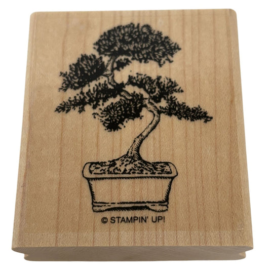 Stampin Up Rubber Stamp Bonsai Tree Plant Mom Dad Asian Theme Card Making Craft