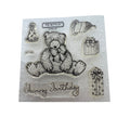 CTMH My Acrylix Acrylic Stamp Set Teddy Bear Birthday Cake Hat Gift Card Making
