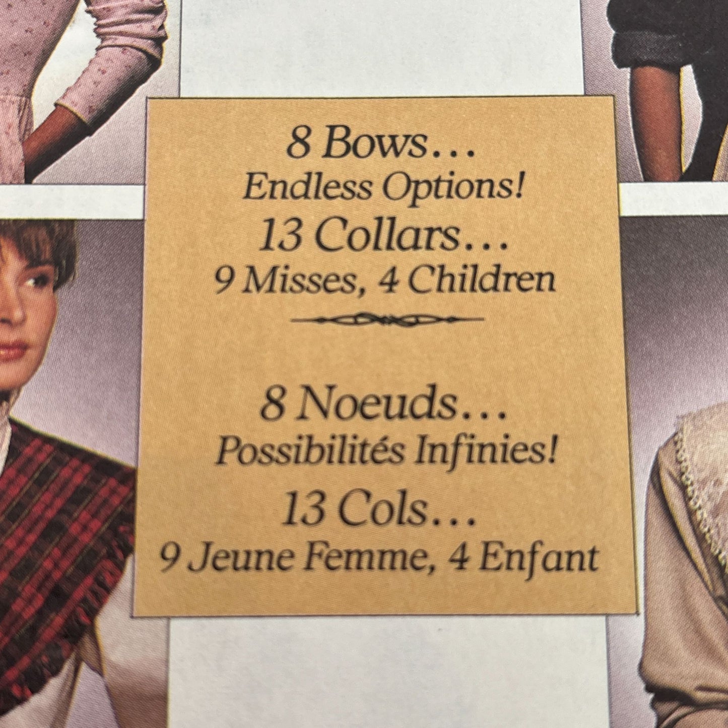 McCalls Sewing Pattern 3205 Hair Bow Collars for Ladies Children Accessory 1980s
