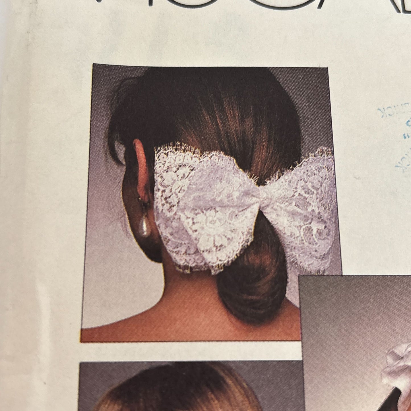 McCalls Sewing Pattern 3205 Hair Bow Collars for Ladies Children Accessory 1980s
