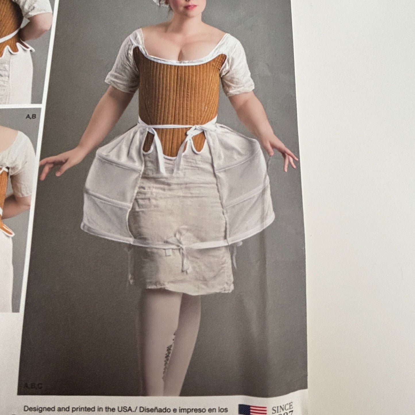 Simplicity Sewing Pattern 8579 18th Century Corset Shift Panniers Costume 14-22 UC Historical Rococo